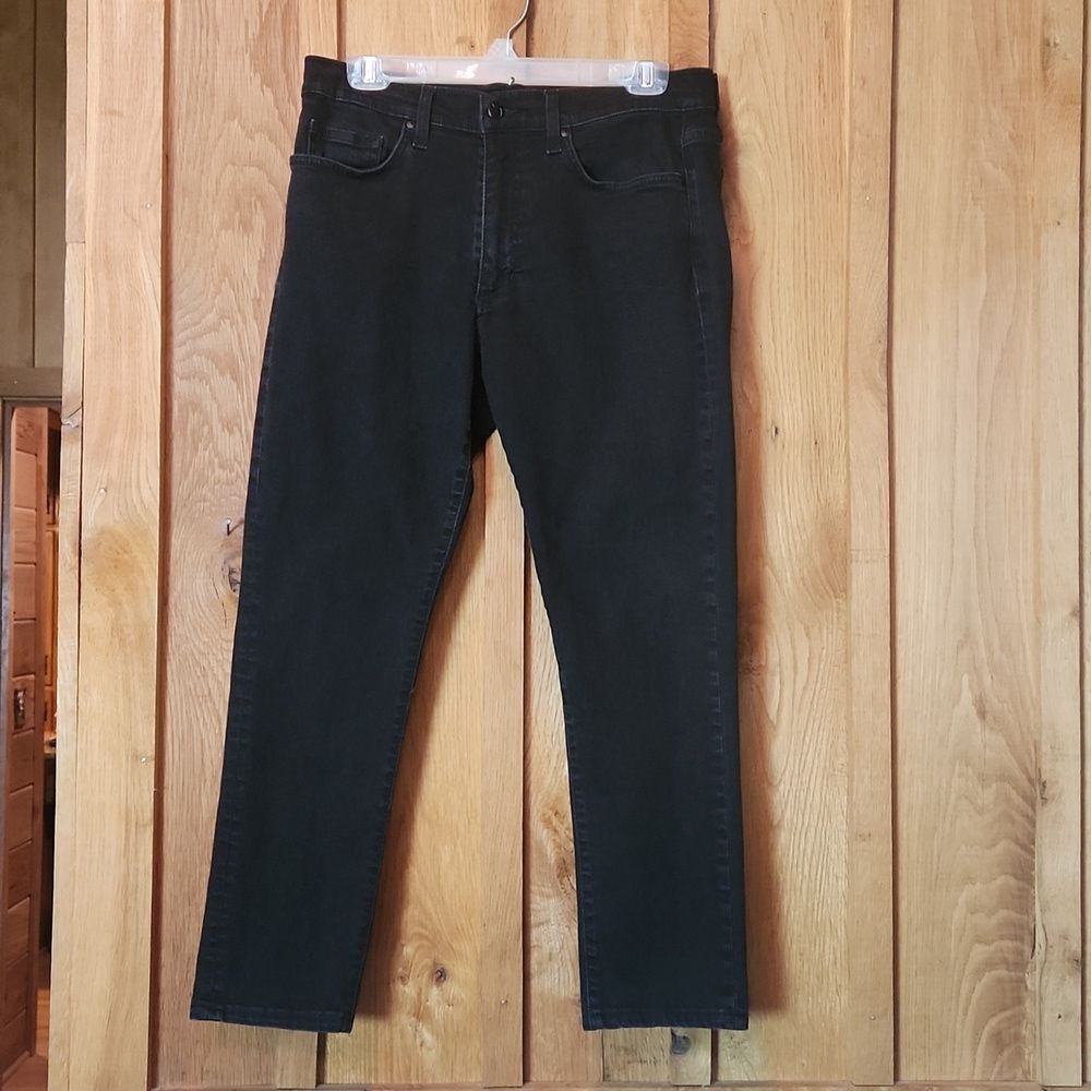 Joe’s The Tapered Slim Fit Mid Rise Jeans, Waist 32 X 27 Inseam, Black Denim